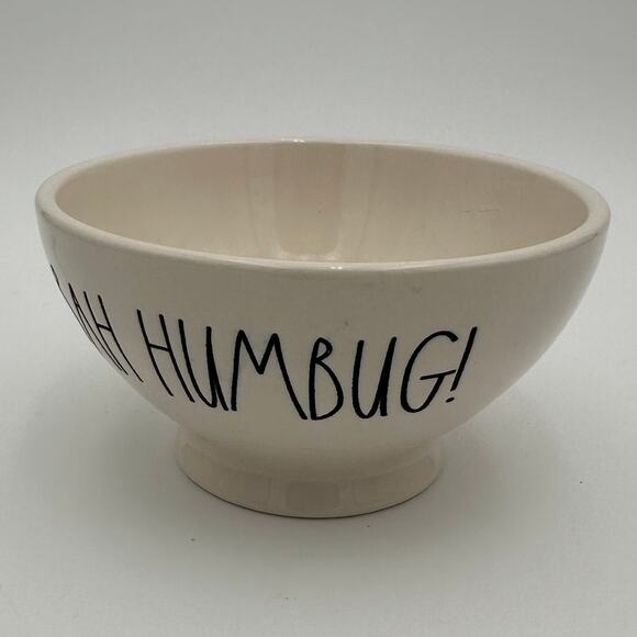 Rae Dunn Bah Humbug Cereal/Soup Bowl Imperfectly Perfect - Picture 3 of 7